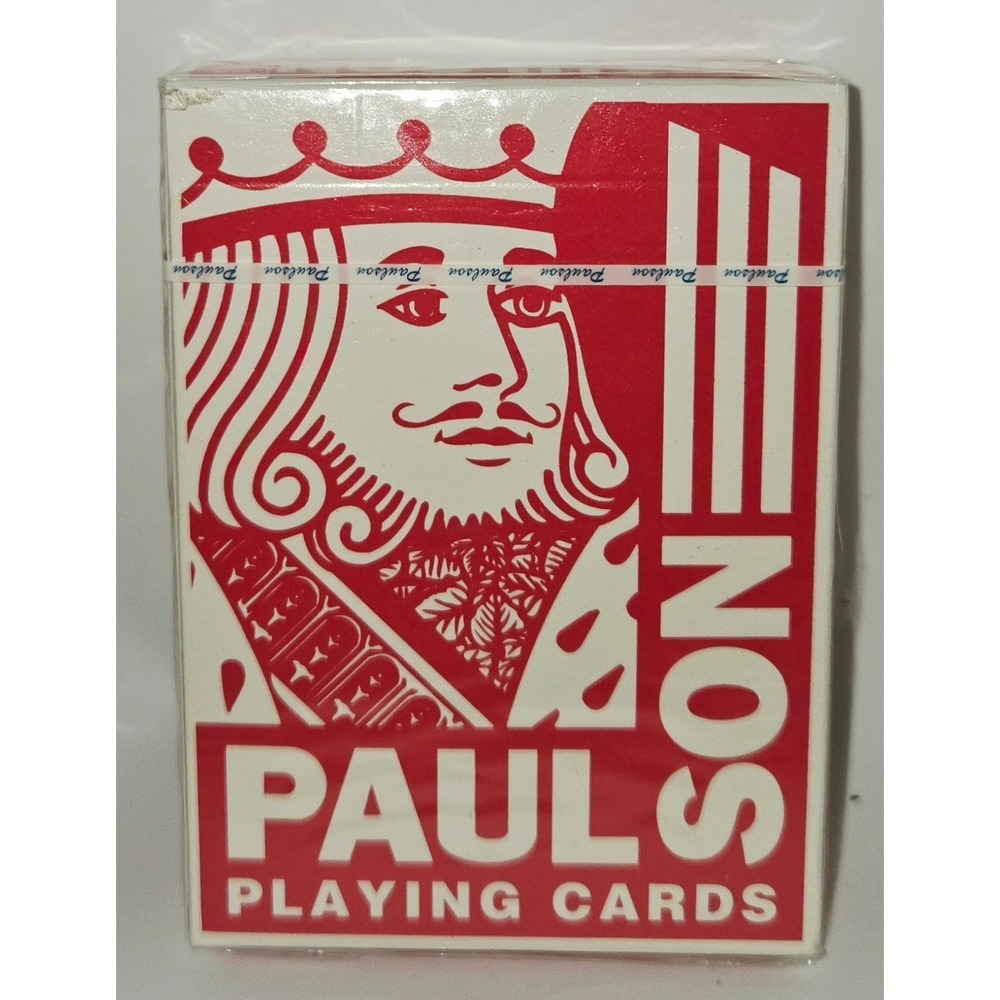 Paulson Playing Cards Sterling Casino Lines NOS Sealed Deck Red Vintage Casino